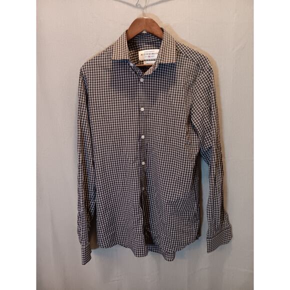 Mizzen+Main Men's Medium Grid Plaid Button-Up Shirt Made in USA - Picture 1 of 6